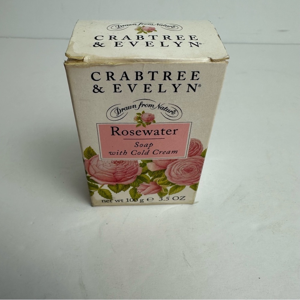 Crabtree & Evelyn Rosewater Soap with Cold Cream 3.5 oz Made in England NEW FLAW - Picture 8 of 8